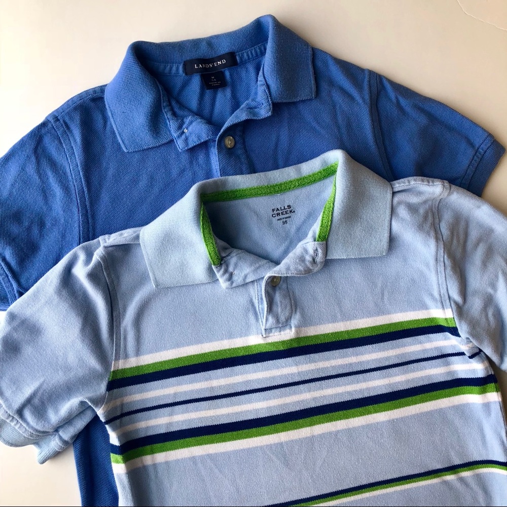 Two Boy's Short Sleeve Polo Shirts